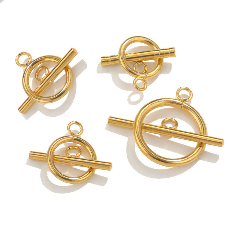 Rust-Proof Stainless Steel OT Clasp | Polished Round End Clasp for DIY Necklaces/Bracelets - Easy-Use Jewelry Findings
