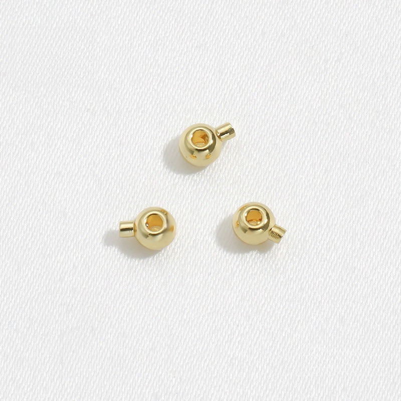 14K Gold Plated Positioning Tube End Clasps | Wholesale DIY Jewelry Findings for Necklaces/Bracelets - Crushable Beads