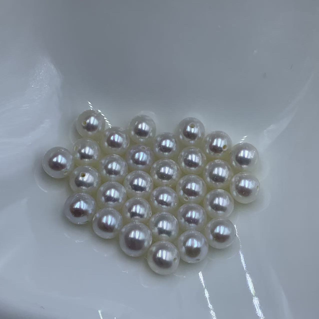 4-5mm Freshwater AK Loose Pearls - High Shine Near Round Full-Hole Beads for DIY Bracelet Earrings