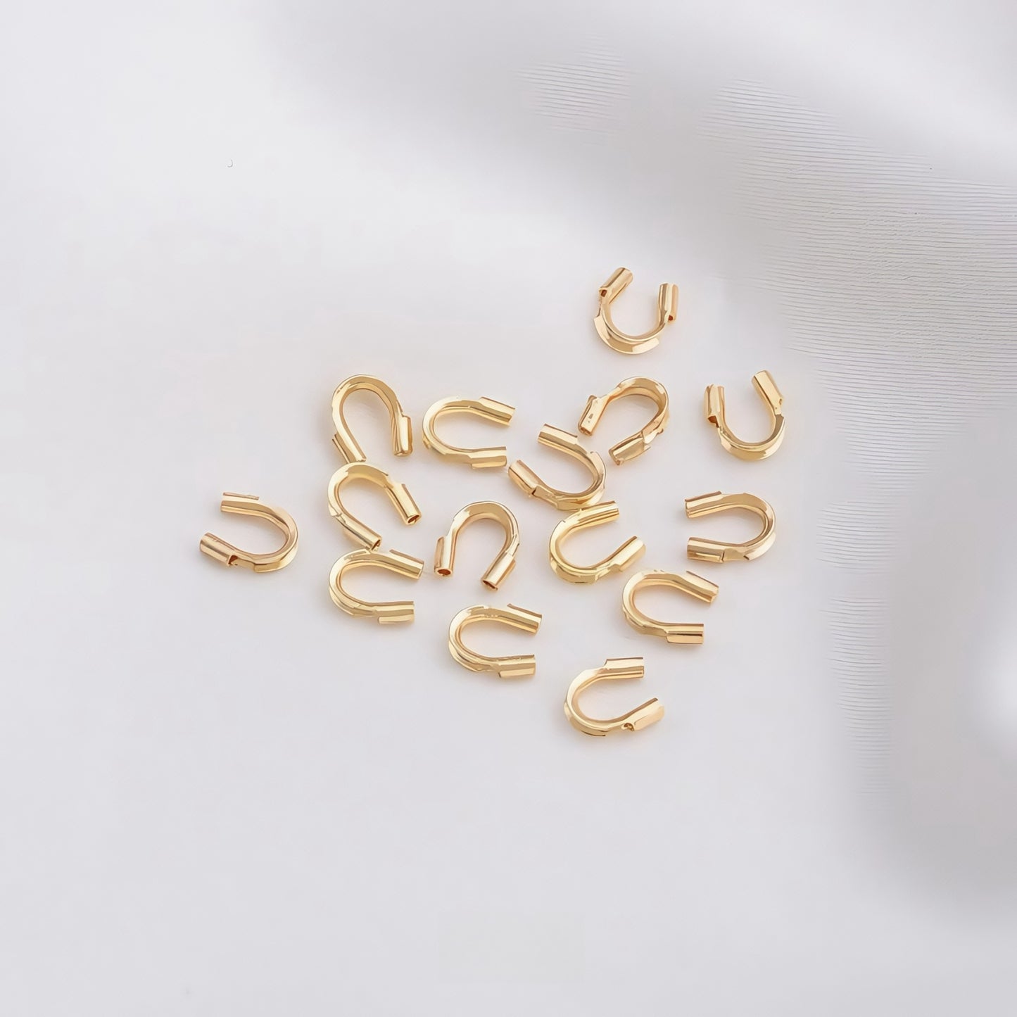 14K Gold Plated Positioning Tube End Clasps | Wholesale DIY Jewelry Findings for Necklaces/Bracelets - Crushable Beads