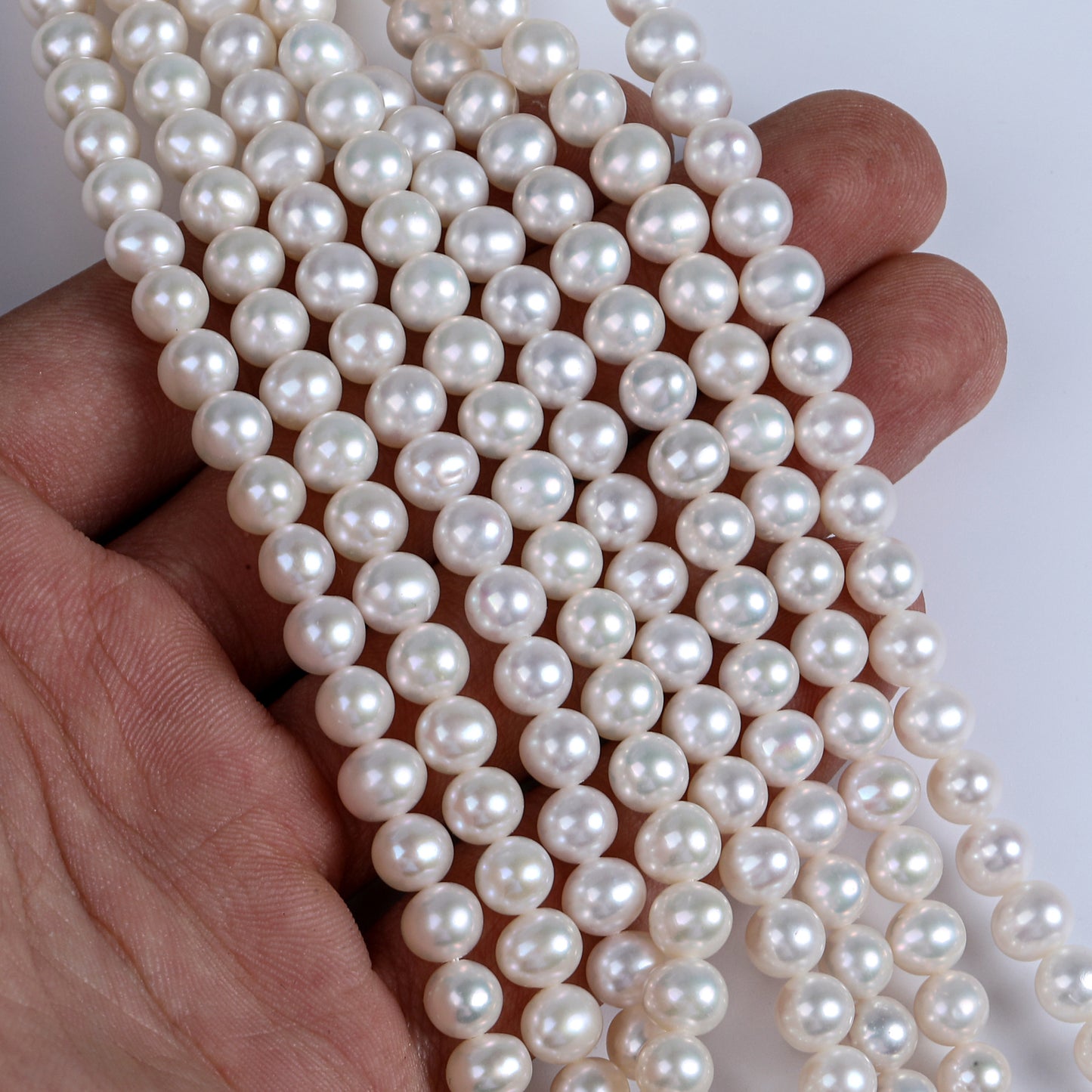Zhuji Freshwater Pearl Beads for DIY Necklace - Near Round Almost Flawless Jewelry Making Supplies