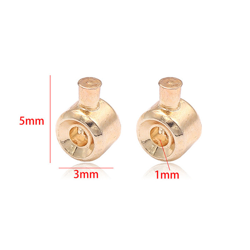 14K copper-plated real gold end positioning beads