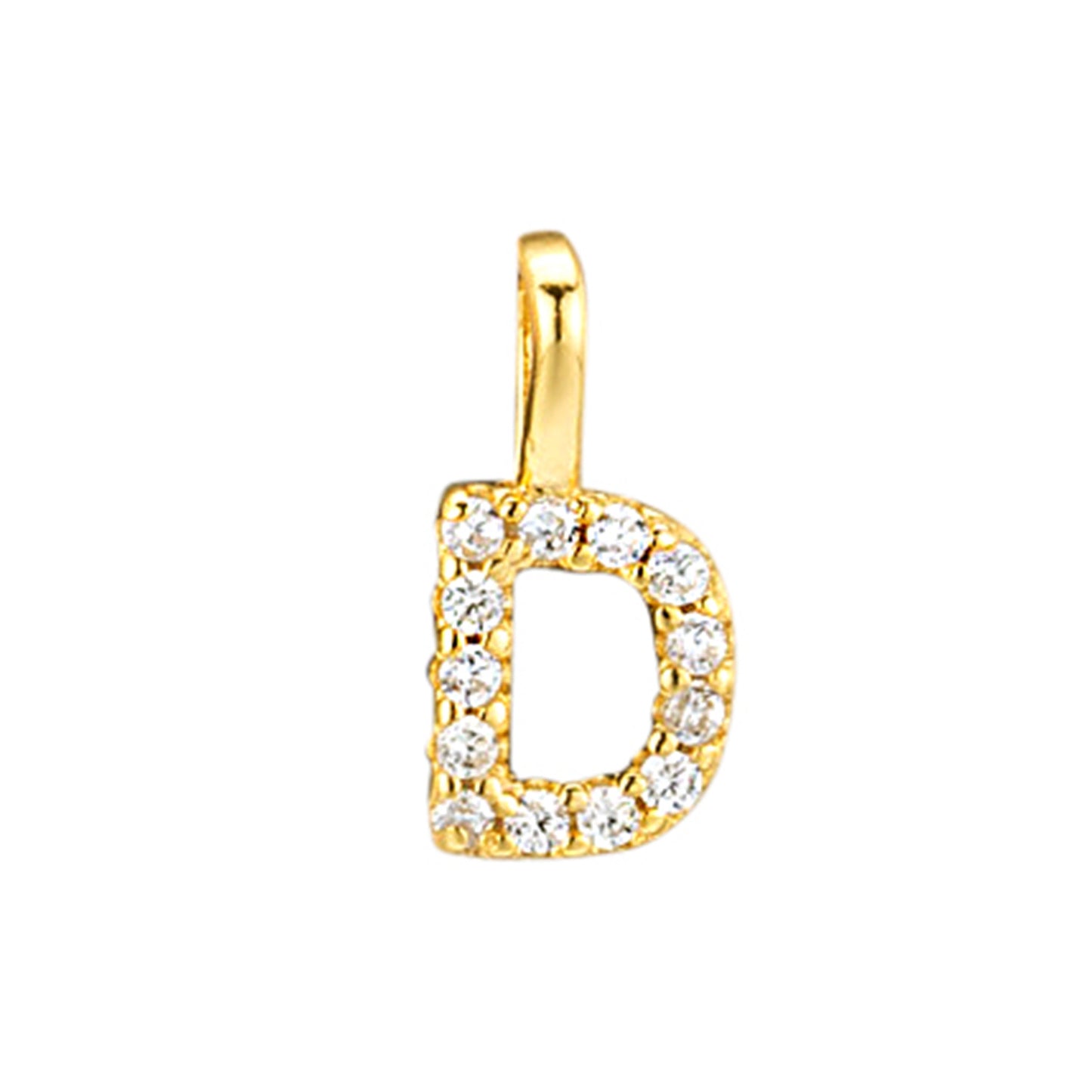 S925 Sterling Silver Custom Name Letter Pendants | Full Zircon Initial Necklaces