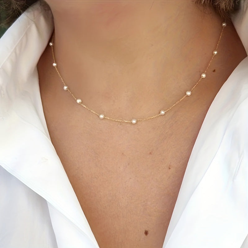 Women's Imitation Pearl Clavicle Chain - Pendant Necklace