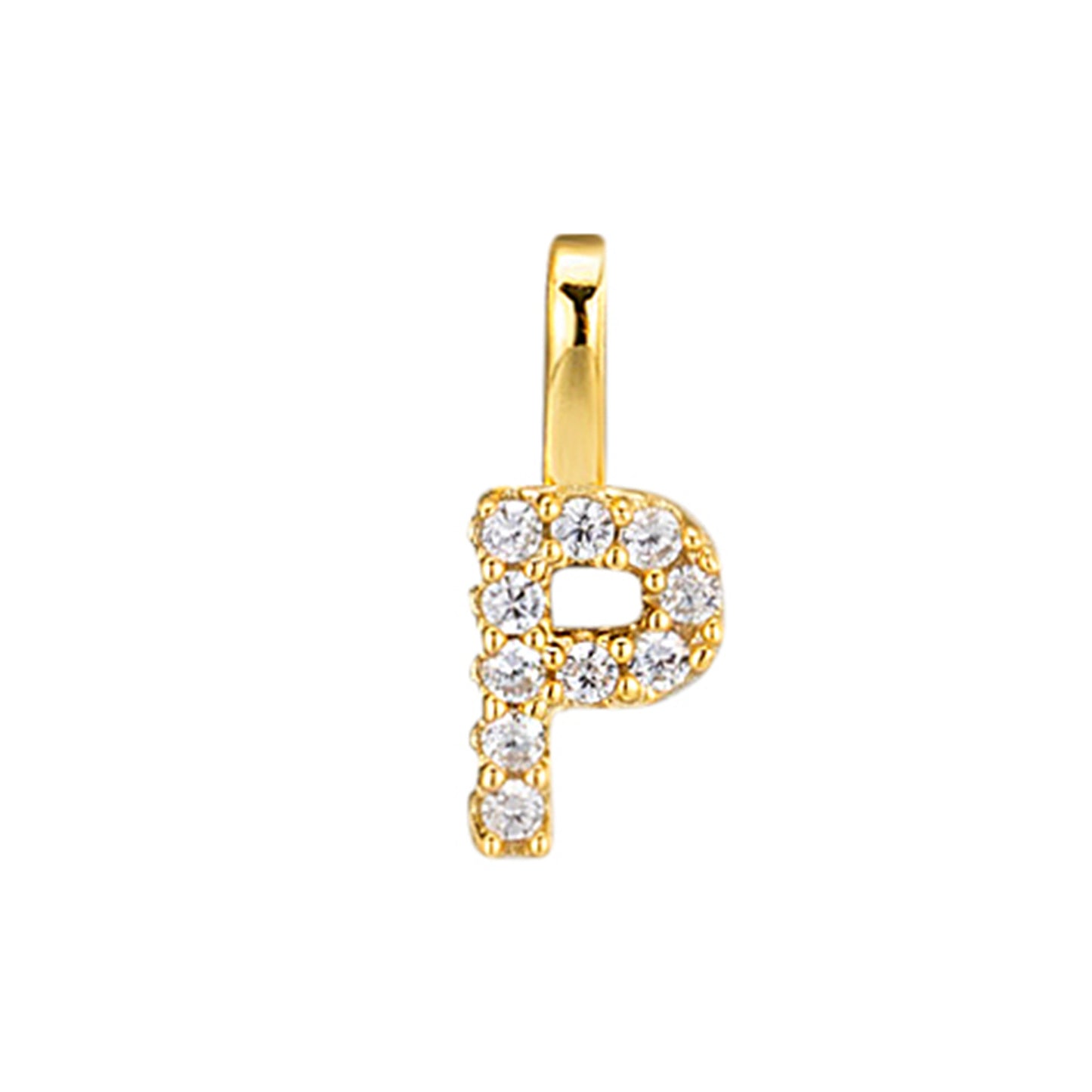 S925 Sterling Silver Custom Name Letter Pendants | Full Zircon Initial Necklaces