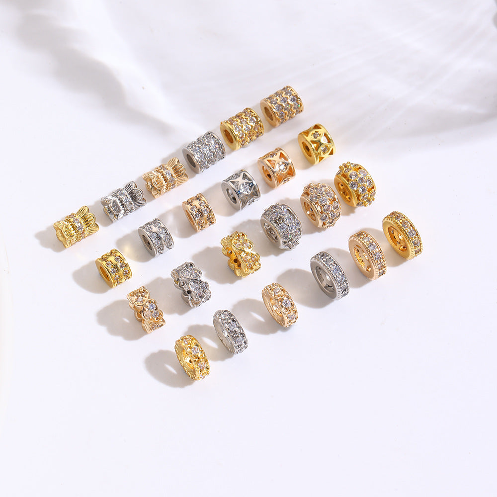 Tarnish-Resistant 18K Gold Plated Copper Spacer Beads | DIY Loose Beads for Bracelets/Necklaces - Crystal Pearl Jewelry Findings