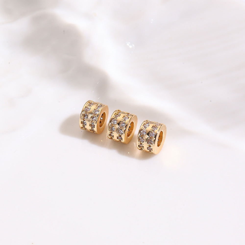 Tarnish-Resistant 18K Gold Plated Copper Spacer Beads | DIY Loose Beads for Bracelets/Necklaces - Crystal Pearl Jewelry Findings