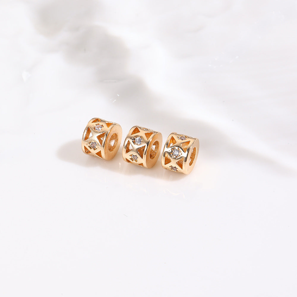Tarnish-Resistant 18K Gold Plated Copper Spacer Beads | DIY Loose Beads for Bracelets/Necklaces - Crystal Pearl Jewelry Findings