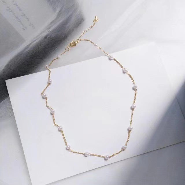 4mm Pearl Choker - Ins Minimalist Style Ready Stock