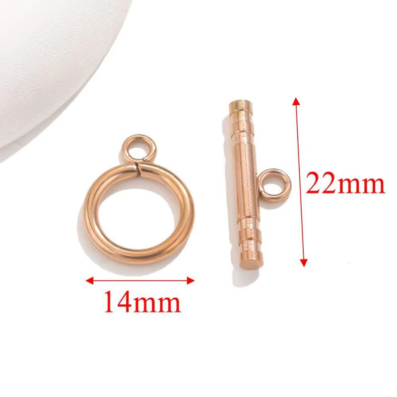 Rust-Proof Stainless Steel OT Clasp | Polished Round End Clasp for DIY Necklaces/Bracelets - Easy-Use Jewelry Findings