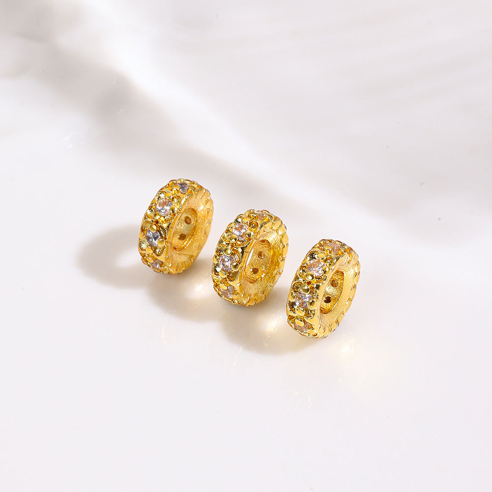 Tarnish-Resistant 18K Gold Plated Copper Spacer Beads | DIY Loose Beads for Bracelets/Necklaces - Crystal Pearl Jewelry Findings