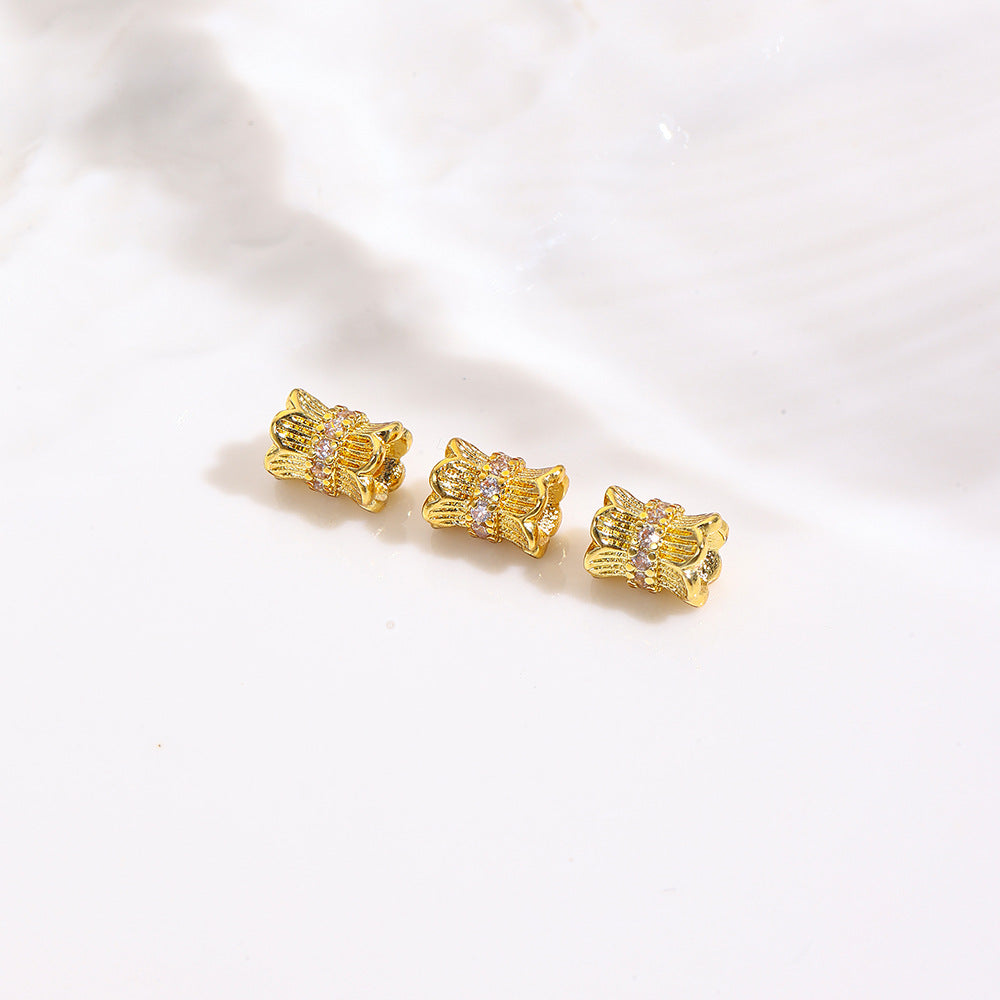 Tarnish-Resistant 18K Gold Plated Copper Spacer Beads | DIY Loose Beads for Bracelets/Necklaces - Crystal Pearl Jewelry Findings