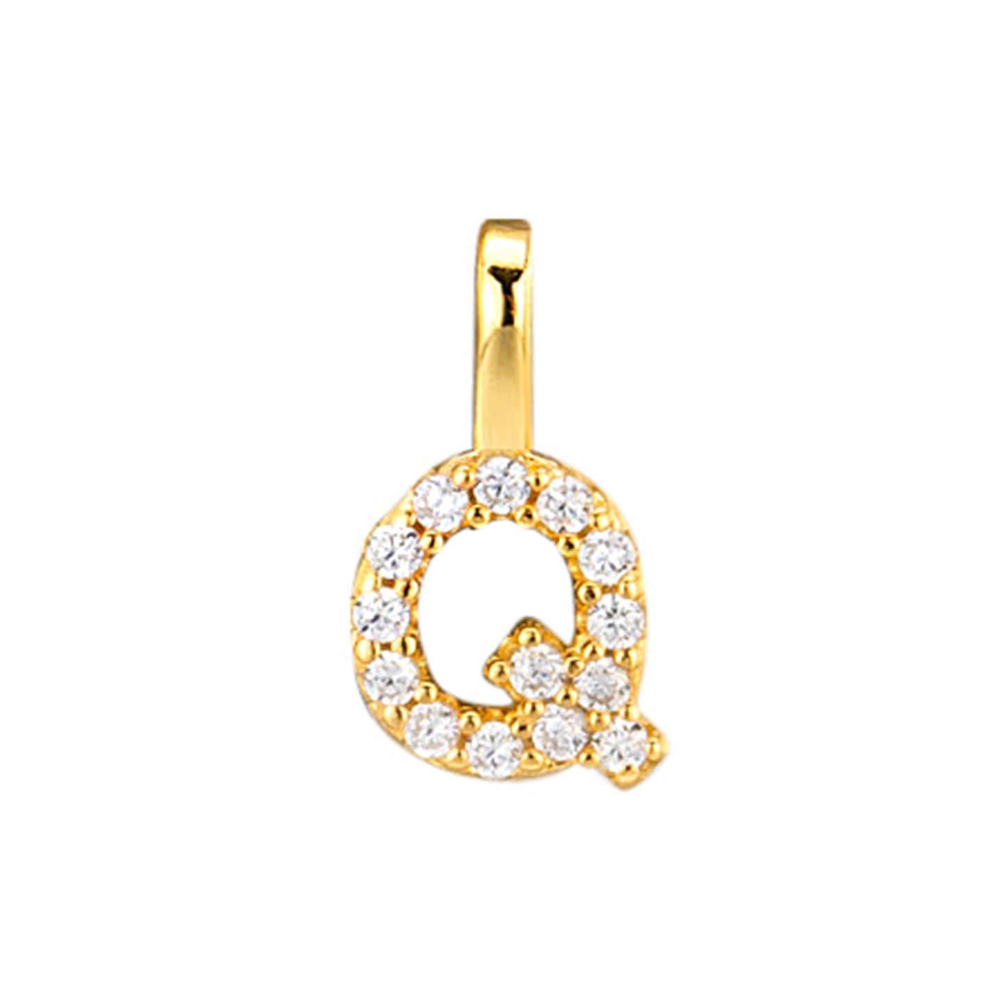 S925 Sterling Silver Custom Name Letter Pendants | Full Zircon Initial Necklaces