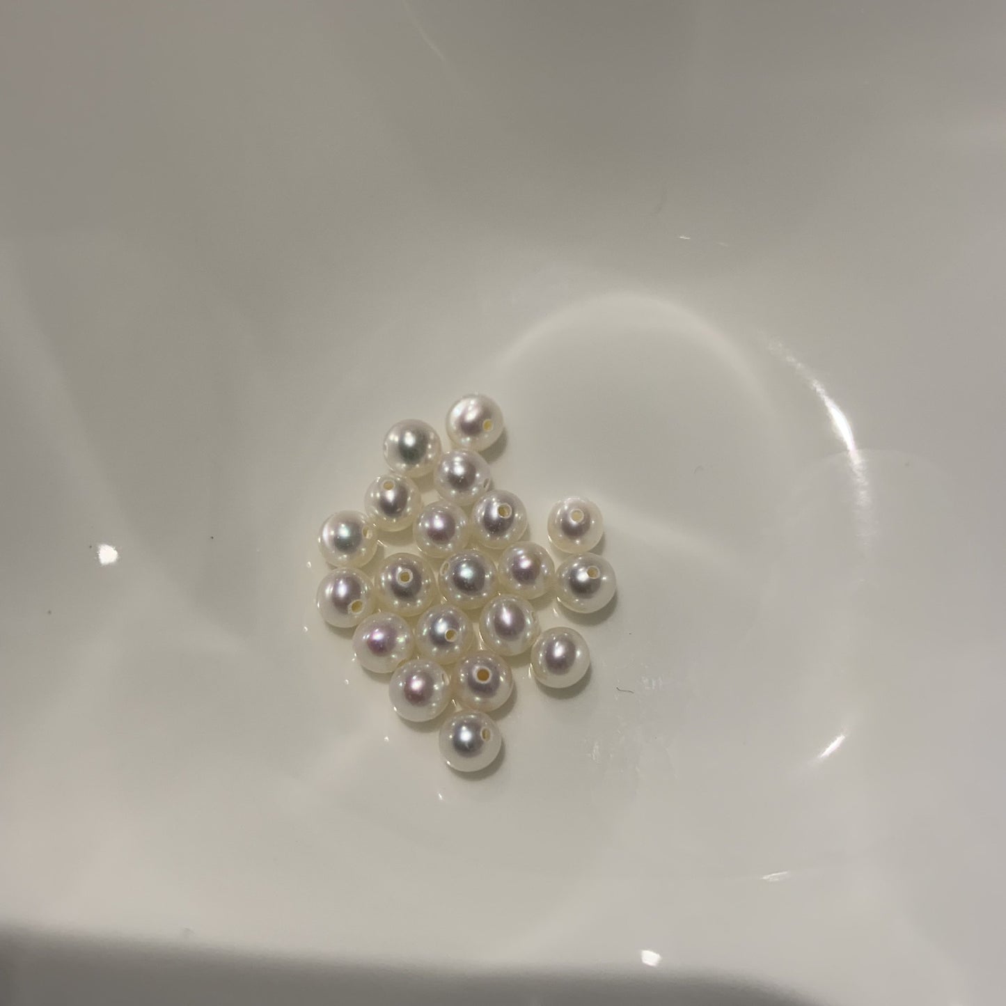 4-5mm Freshwater AK Loose Pearls - High Shine Near Round Full-Hole Beads for DIY Bracelet Earrings
