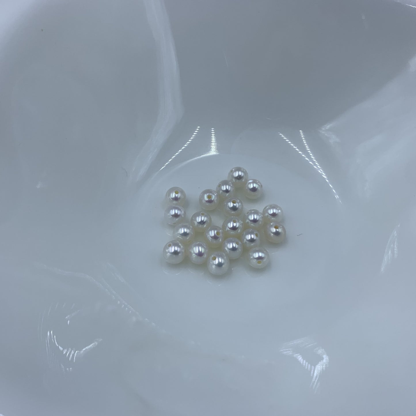 4-5mm Freshwater AK Loose Pearls - High Shine Near Round Full-Hole Beads for DIY Bracelet Earrings