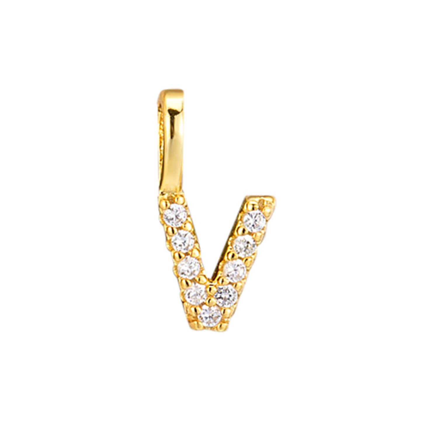 S925 Sterling Silver Custom Name Letter Pendants | Full Zircon Initial Necklaces