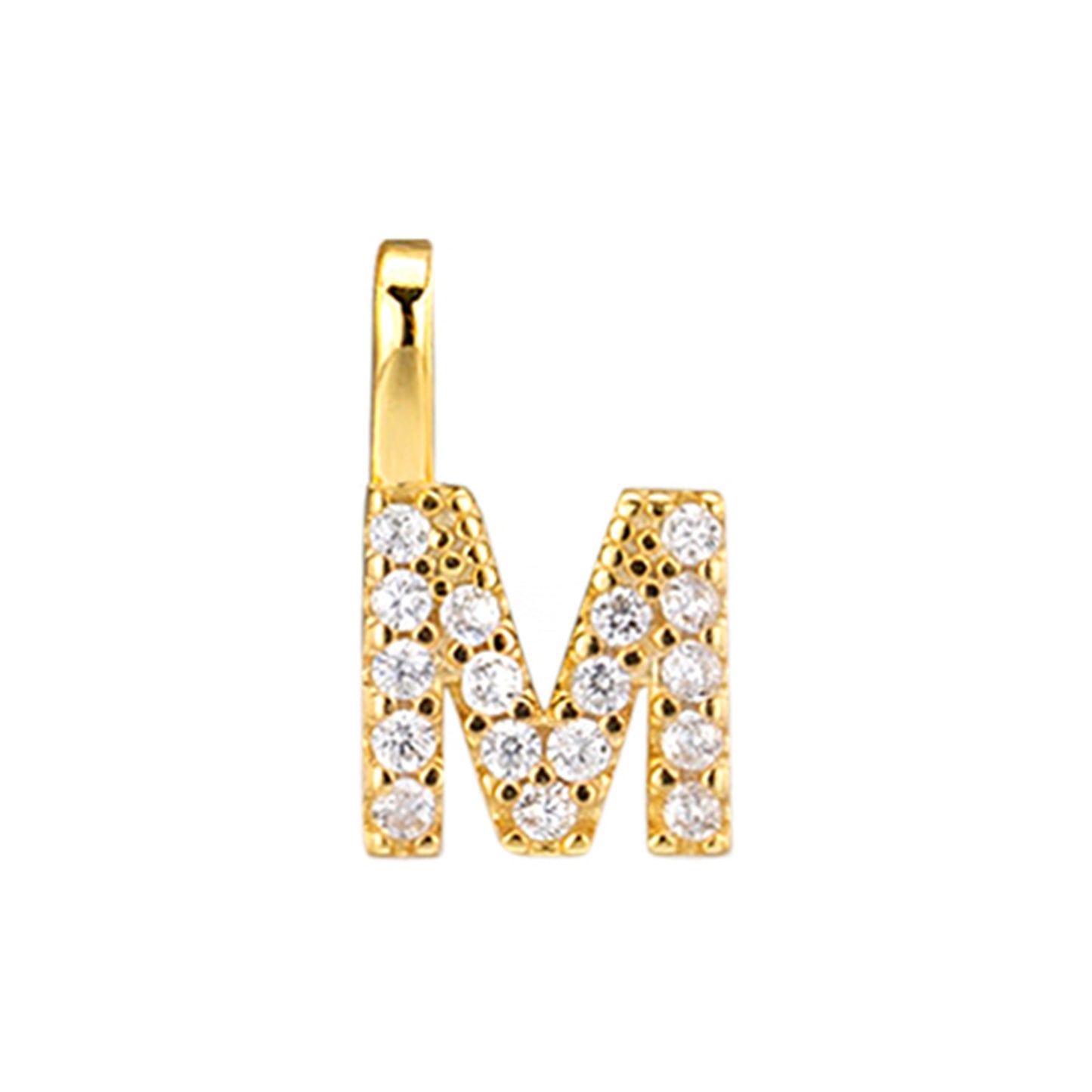 S925 Sterling Silver Custom Name Letter Pendants | Full Zircon Initial Necklaces