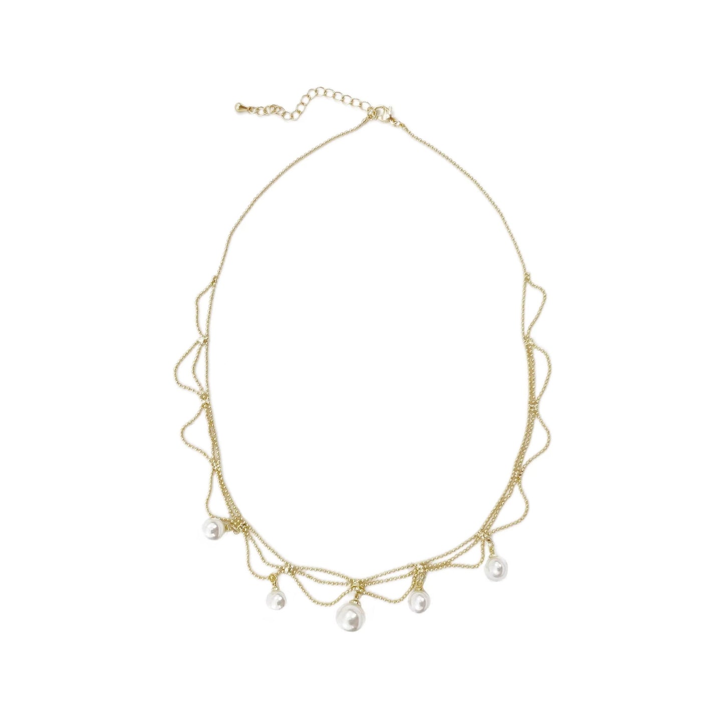 Vintage French Style Multi-Layer Pearl Choker - Elegant Tassel Necklaces for Women