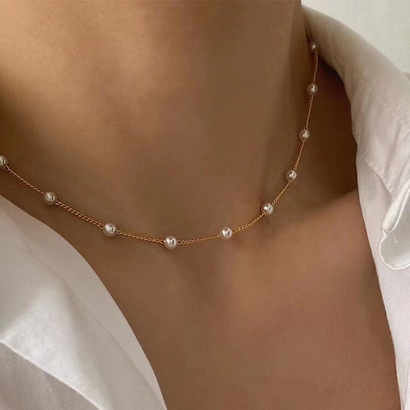4mm Pearl Choker - Ins Minimalist Style Ready Stock