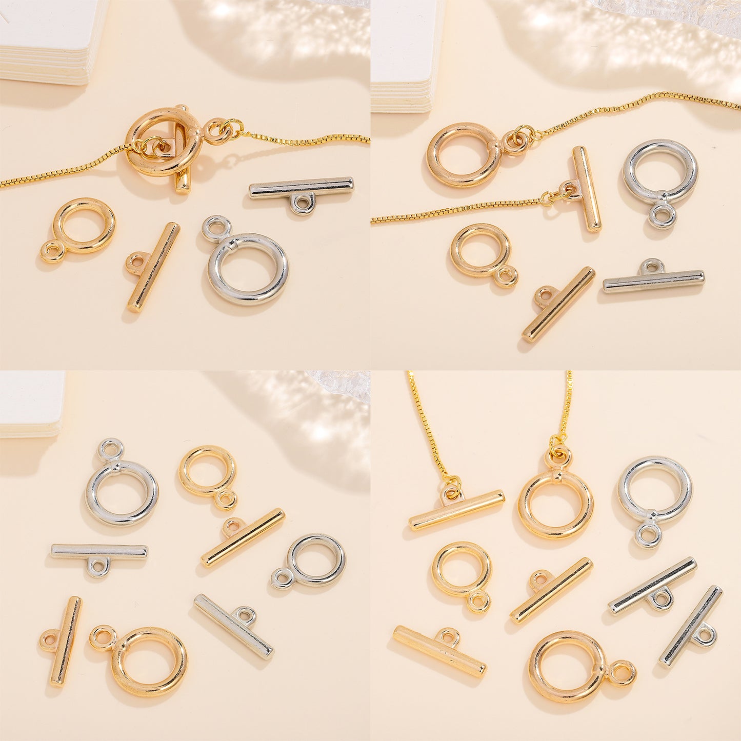 Multi-Size OT Clasp | Polished Jewelry End Clasp for Pearl Necklaces Bracelets | DIY Jewelry Findings Wholesale