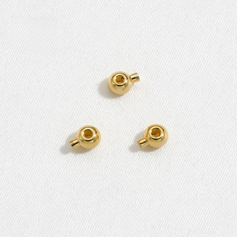 14K Gold Plated Positioning Tube End Clasps | Wholesale DIY Jewelry Findings for Necklaces/Bracelets - Crushable Beads