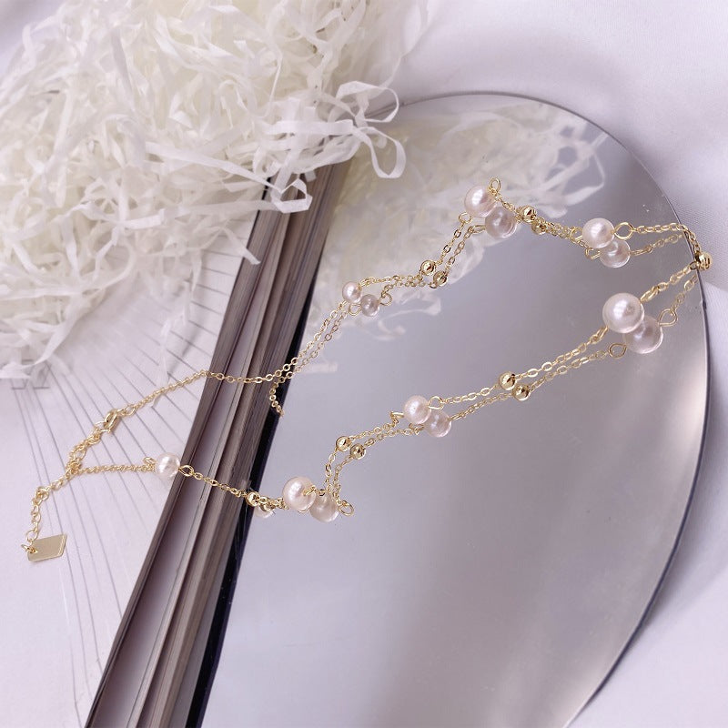 Natural Freshwater Pearl Starry Sky Necklace - Small - Batch Fashionable Collarbone Chain