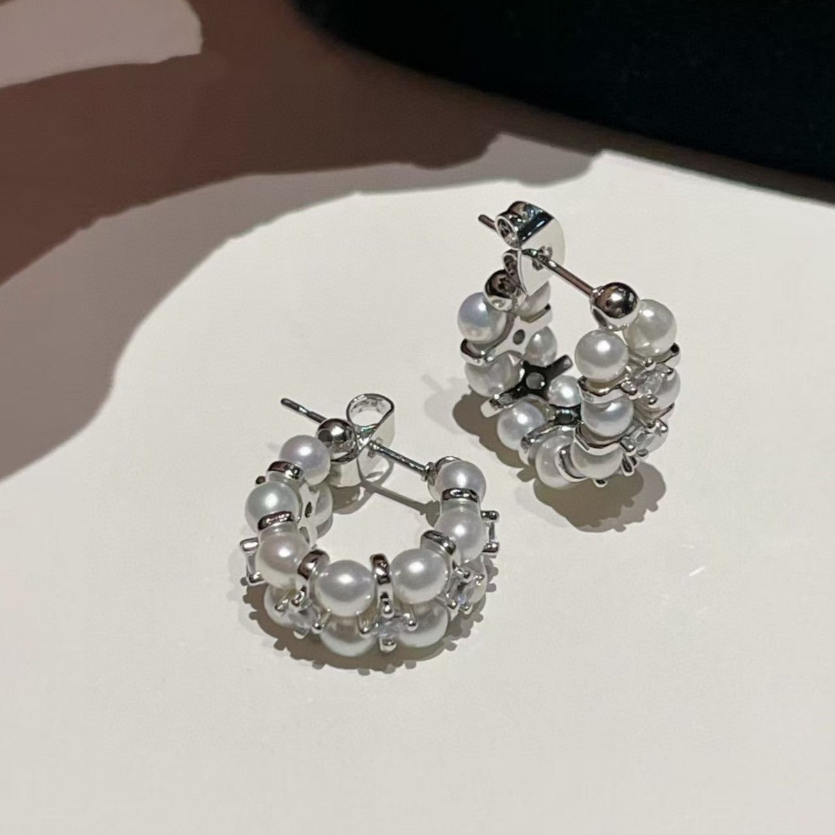 Exquisite Minimalist Silver Stud Earrings - French Style Luxury Versatile Classic Earrings for Women