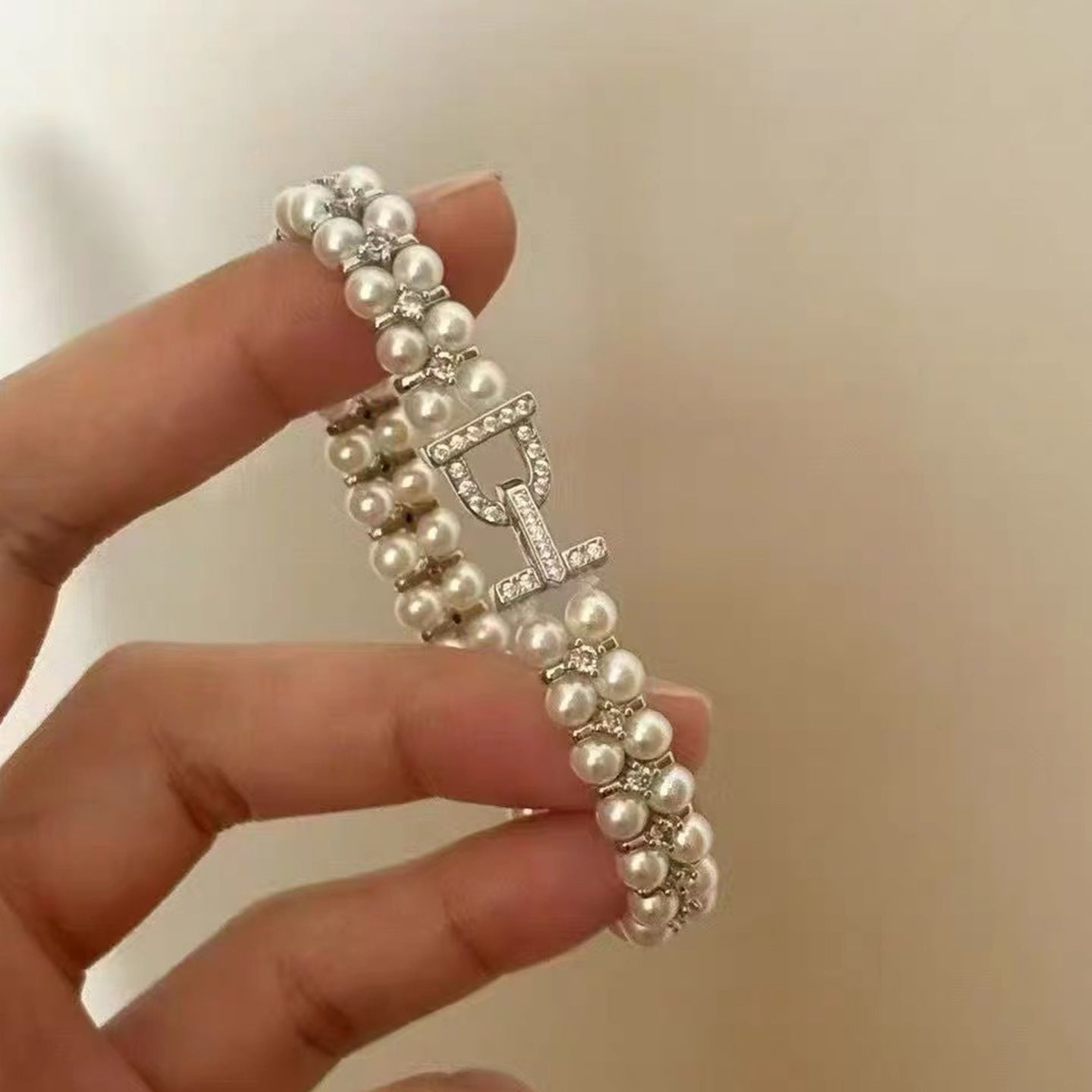 S925 Sterling Silver Double-Row Clasps & 3-4mm Spacer Beads - DIY Jewelry Pearl Necklace Bracelet Findings