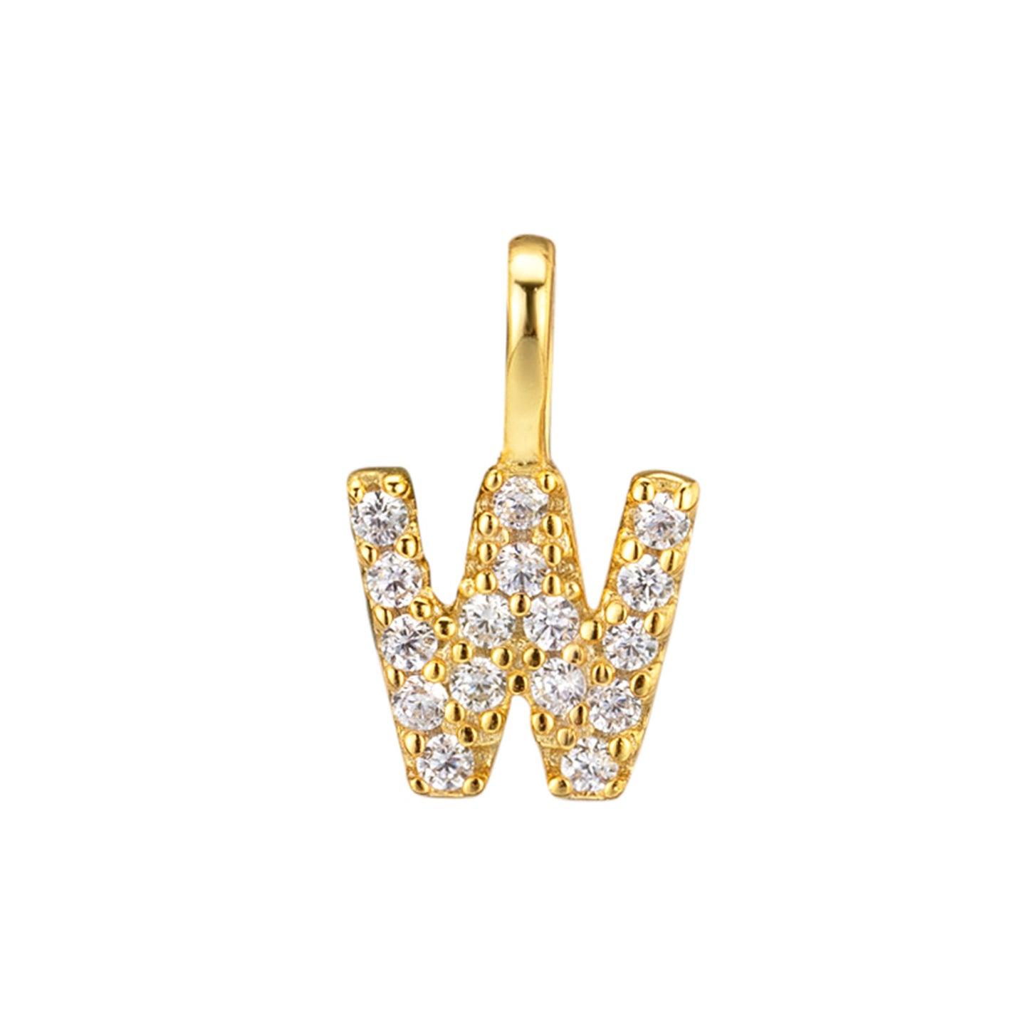 S925 Sterling Silver Custom Name Letter Pendants | Full Zircon Initial Necklaces