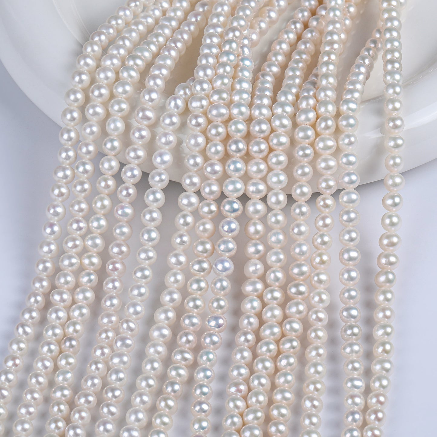 Zhuji Freshwater Pearl Beads for DIY Necklace - Near Round Almost Flawless Jewelry Making Supplies