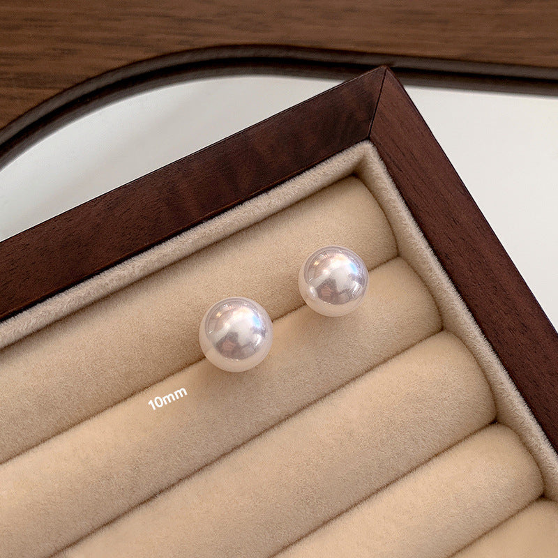 2026 New S925 Sterling Silver Pearl Stud Earrings - Dainty Luxury Versatile Elegant Women's Handmade Earrings