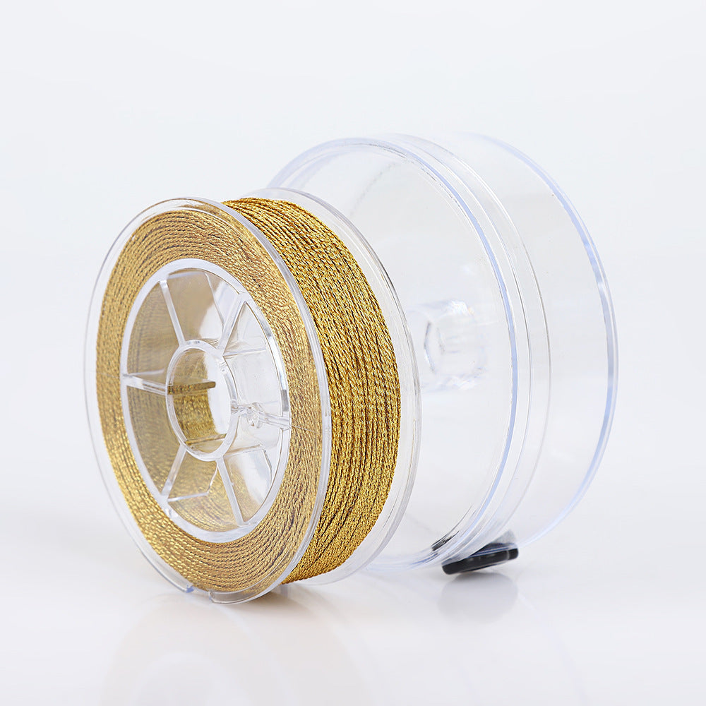 High Elasticity Polyester Gold Silver Beading Cord - Wear-Resistant Durable String for DIY Jewelry Bracelets Necklaces