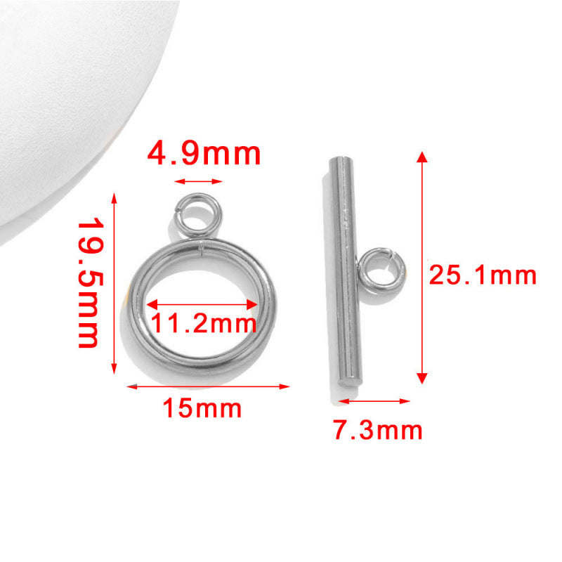 Rust-Proof Stainless Steel OT Clasp | Polished Round End Clasp for DIY Necklaces/Bracelets - Easy-Use Jewelry Findings