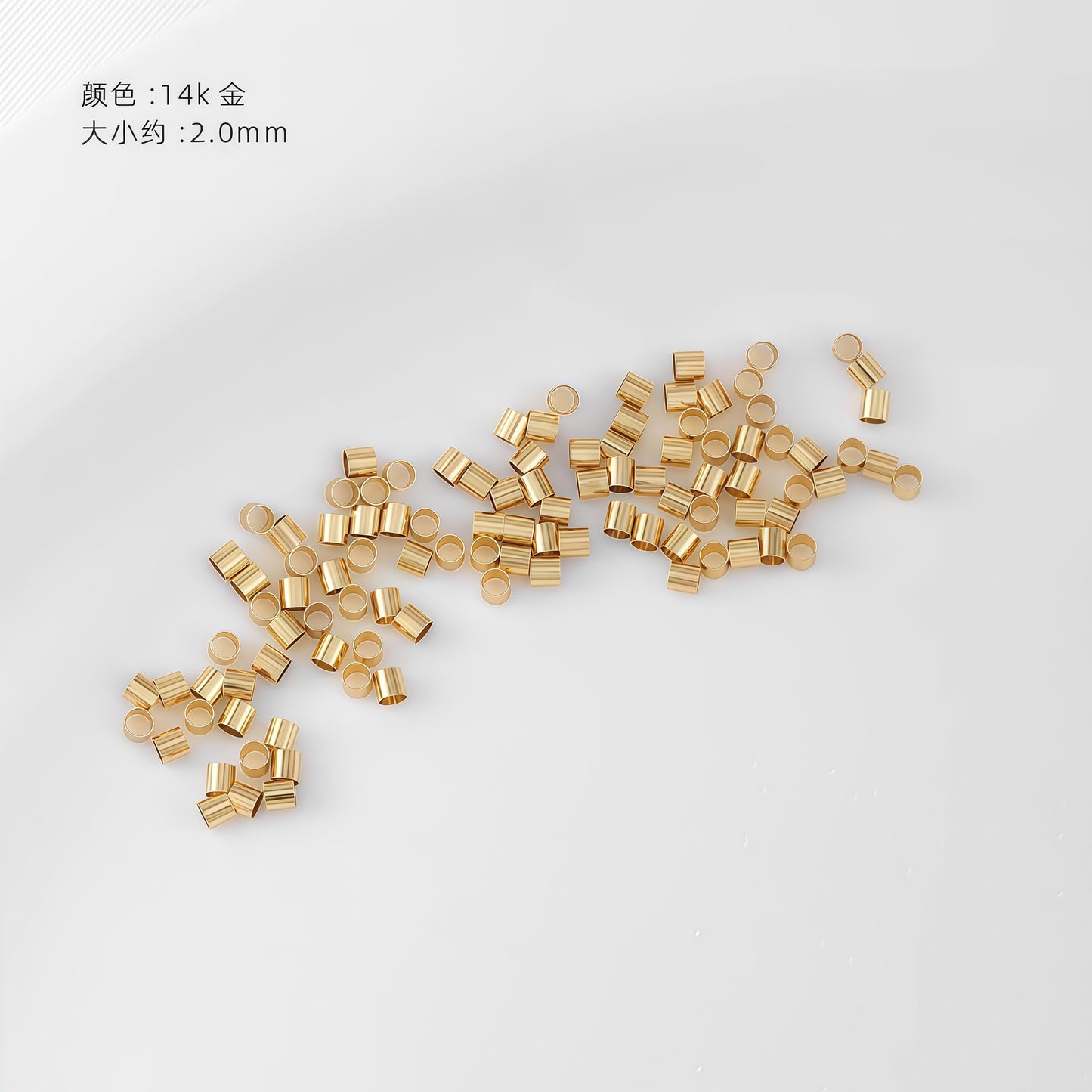 14K Gold Plated Positioning Tube End Clasps | Wholesale DIY Jewelry Findings for Necklaces/Bracelets - Crushable Beads