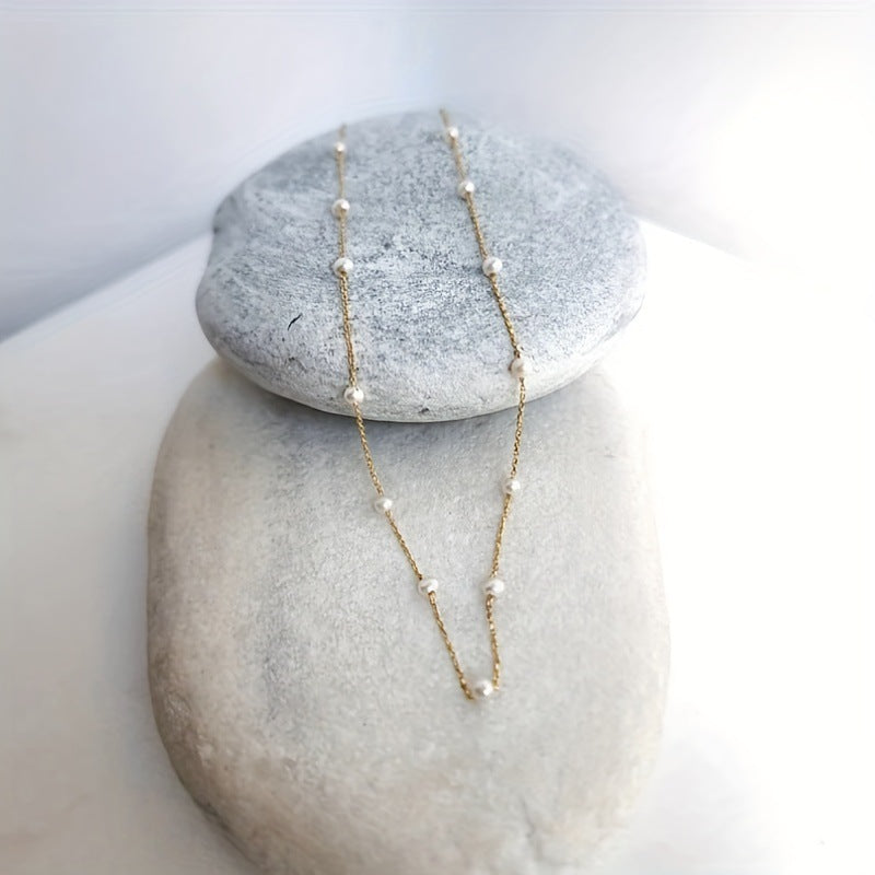 Women's Imitation Pearl Clavicle Chain - Pendant Necklace