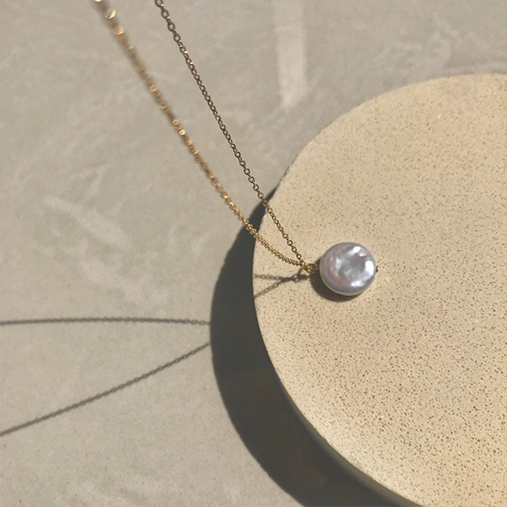 18K Gold Plated Titanium Steel - Tarnish Resistant Natural Freshwater Pearl Necklace