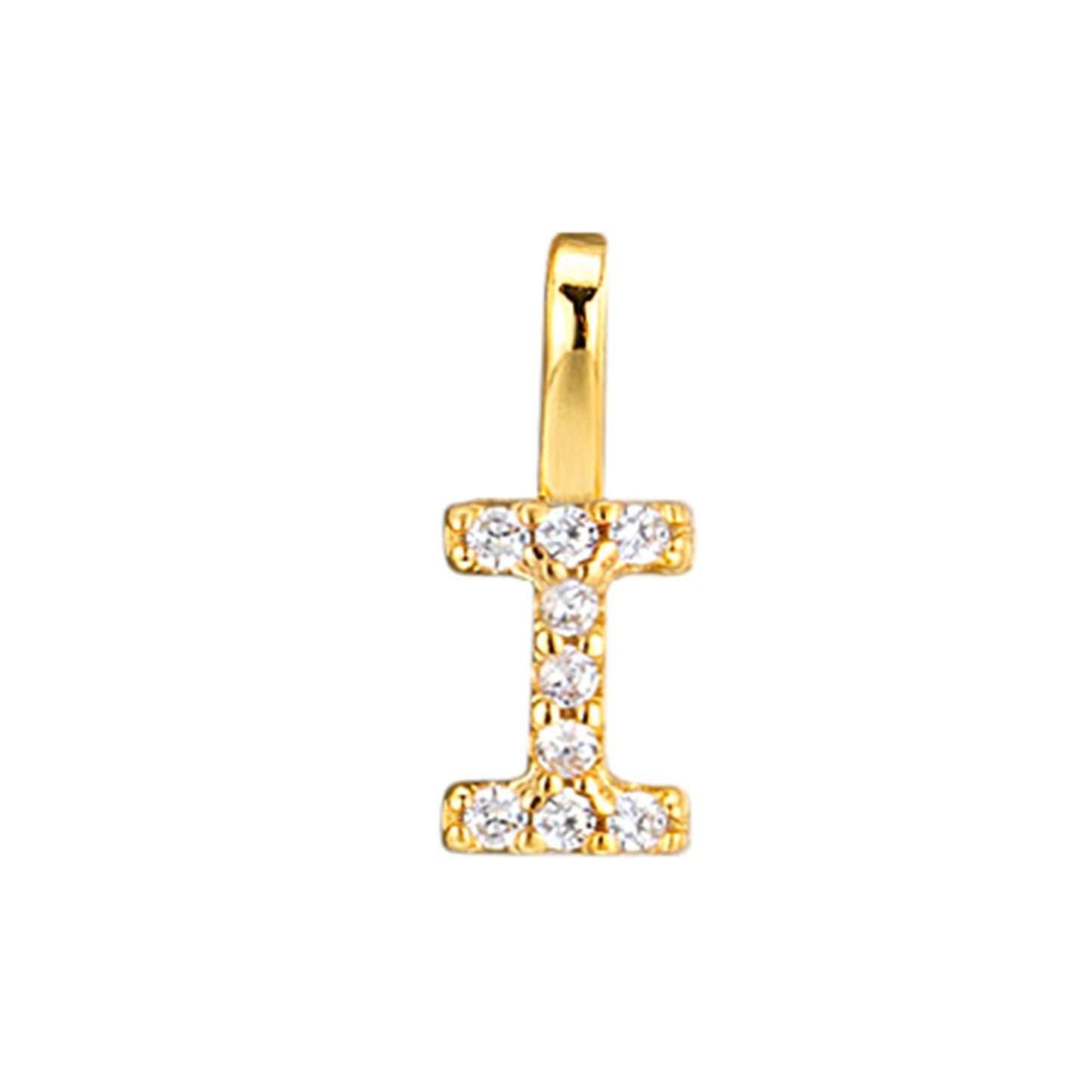 S925 Sterling Silver Custom Name Letter Pendants | Full Zircon Initial Necklaces