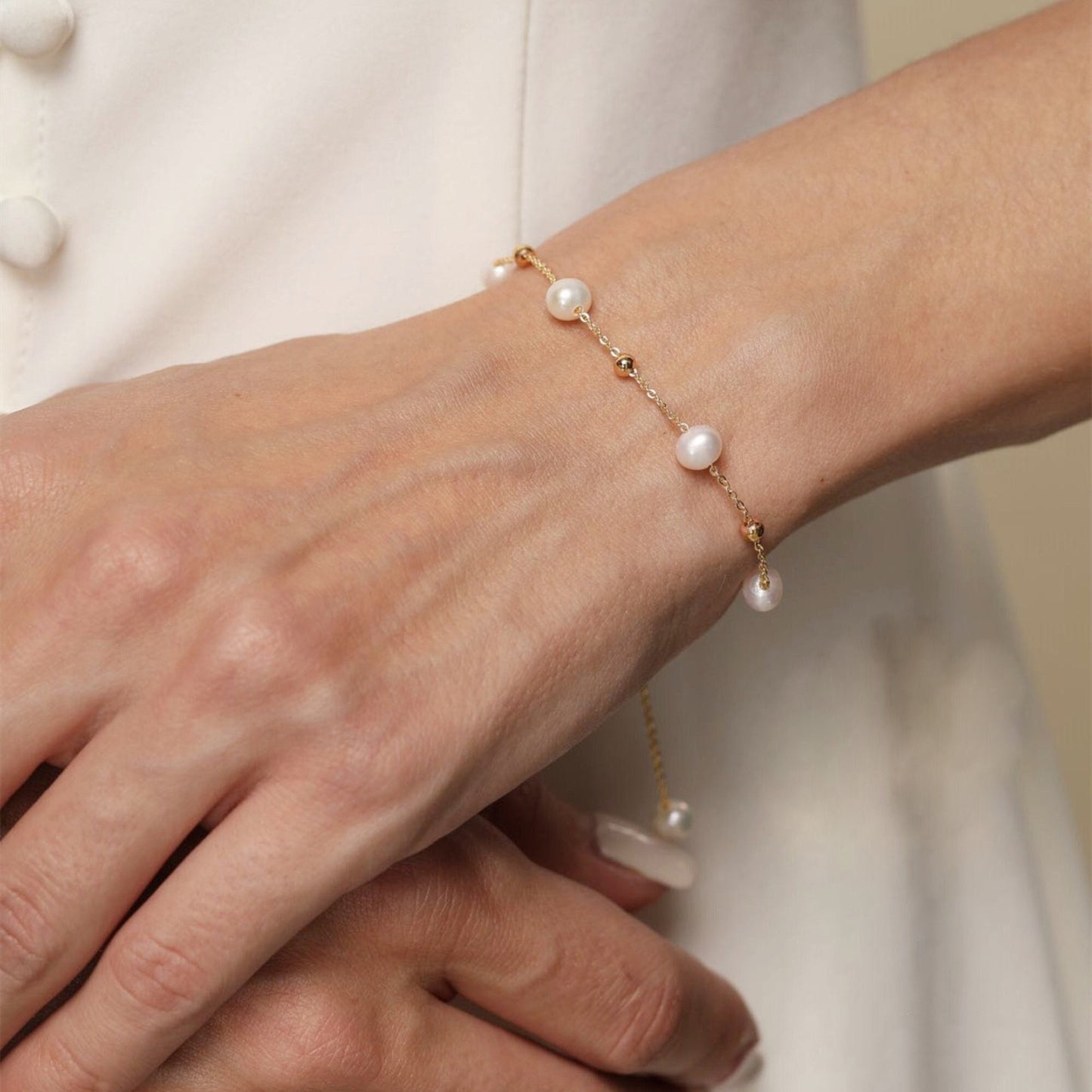 Dainty Beaded Bracelet for Women - Minimalist Luxury Best Friend Jewelry Trendy Office Accessories