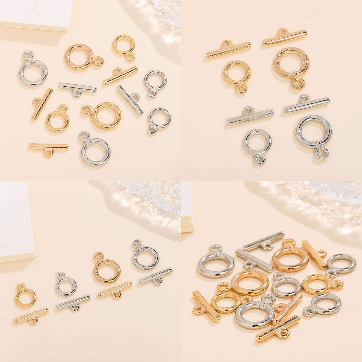 Multi-Size OT Clasp | Polished Jewelry End Clasp for Pearl Necklaces Bracelets | DIY Jewelry Findings Wholesale