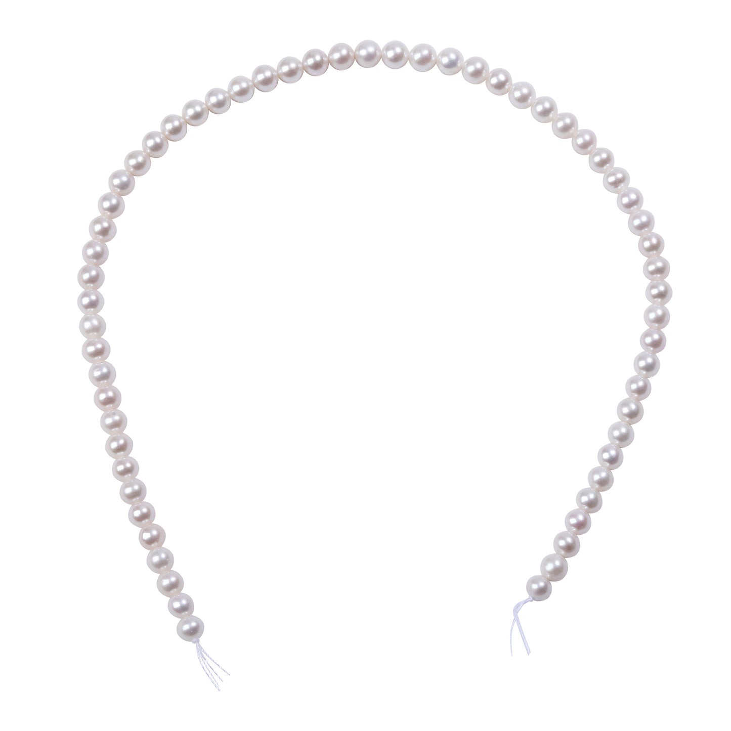 7mm Round Freshwater Pearl Semi - Finished Beads High Luster Slightly Flawed for DIY Necklace Jewelry Making