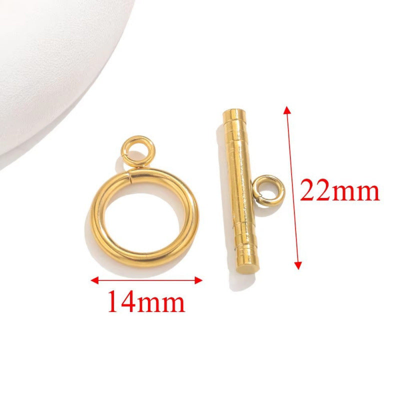 Rust-Proof Stainless Steel OT Clasp | Polished Round End Clasp for DIY Necklaces/Bracelets - Easy-Use Jewelry Findings