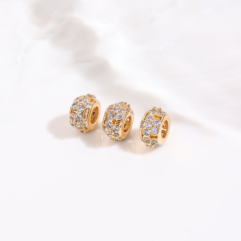 Tarnish-Resistant 18K Gold Plated Copper Spacer Beads | DIY Loose Beads for Bracelets/Necklaces - Crystal Pearl Jewelry Findings