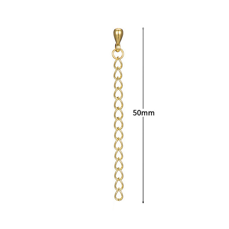 Pure copper plated with 14K real gold extension chain