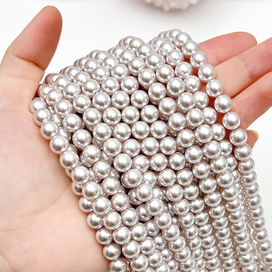 High-Shine Round Faux Swarovski-Style Pearls | DIY Jewelry Loose Beads (Bracelet/Necklace/Pendant)