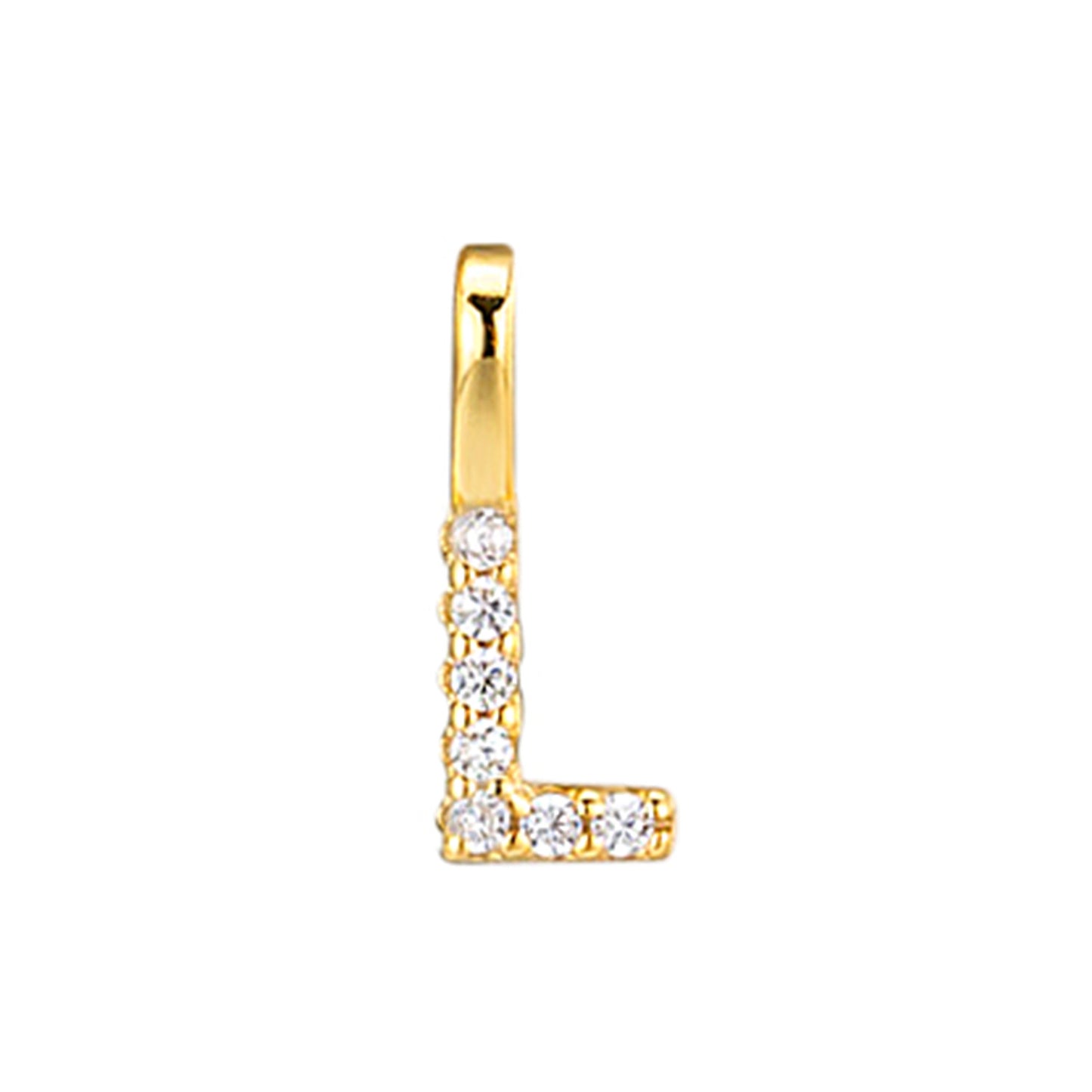 S925 Sterling Silver Custom Name Letter Pendants | Full Zircon Initial Necklaces