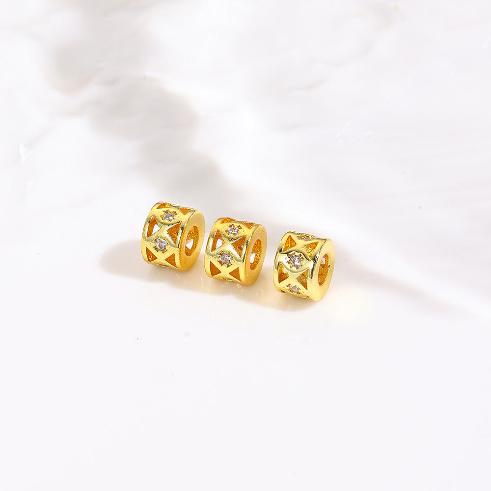 Tarnish-Resistant 18K Gold Plated Copper Spacer Beads | DIY Loose Beads for Bracelets/Necklaces - Crystal Pearl Jewelry Findings
