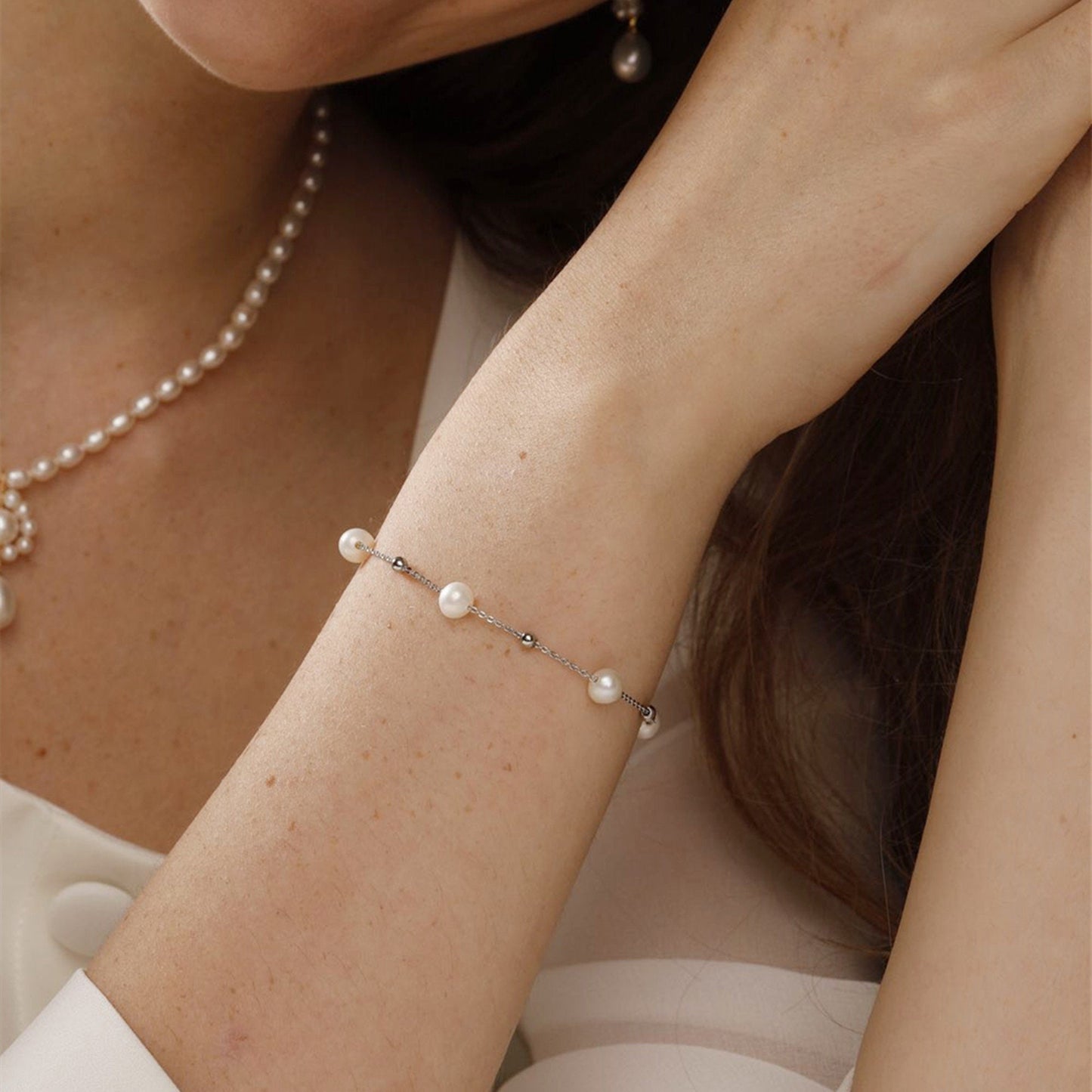 Dainty Beaded Bracelet for Women - Minimalist Luxury Best Friend Jewelry Trendy Office Accessories