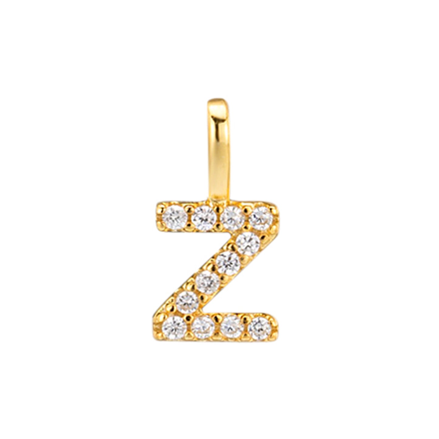 S925 Sterling Silver Custom Name Letter Pendants | Full Zircon Initial Necklaces