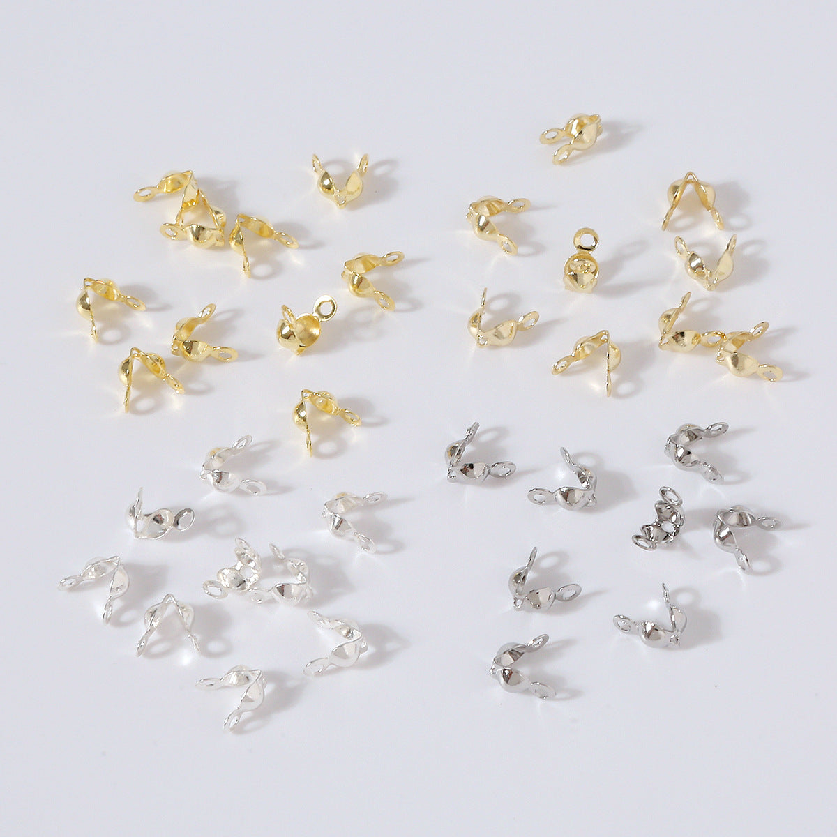 18K Gold Plated Copper Double-Hole Jewelry Clasps