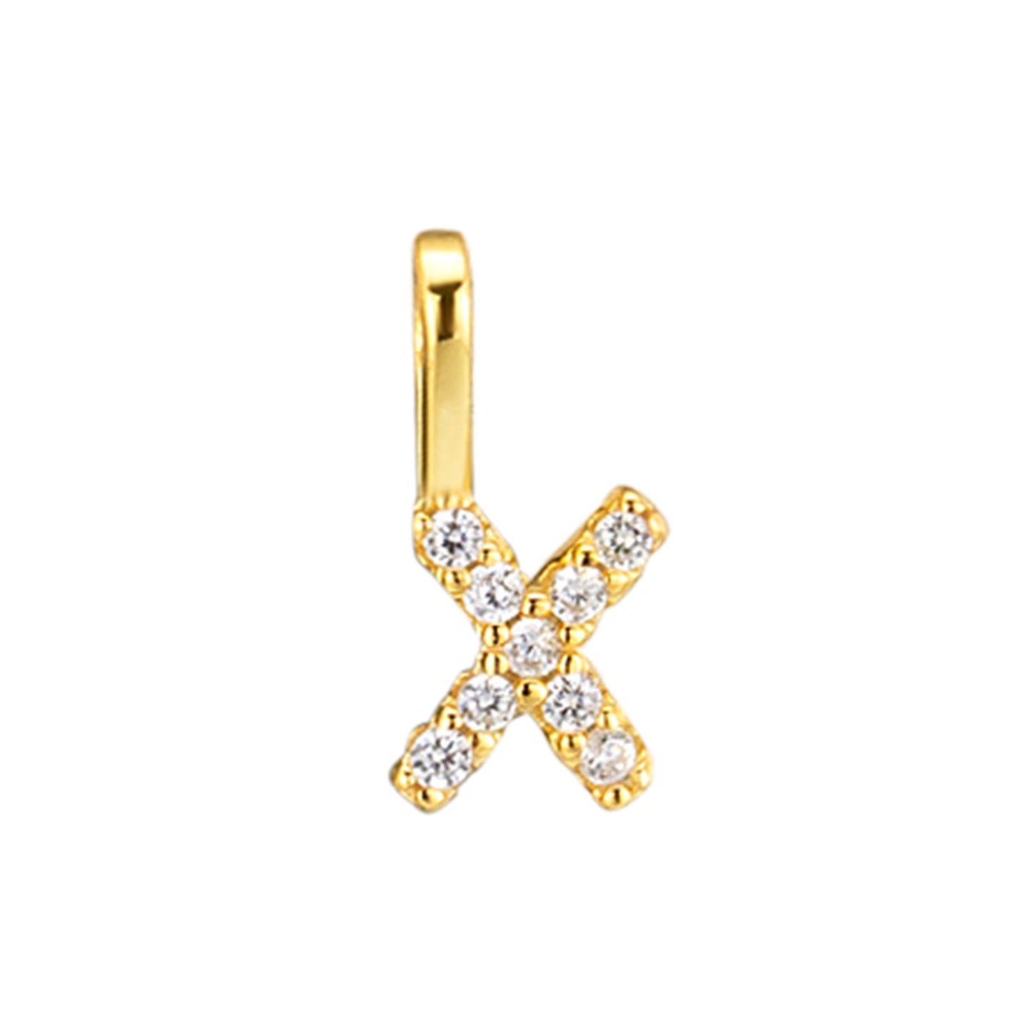 S925 Sterling Silver Custom Name Letter Pendants | Full Zircon Initial Necklaces